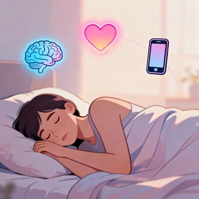 Illustration of a person sleeping peacefully