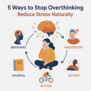 person suffering from overthinking and stress