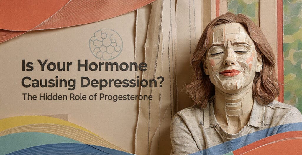 Progesterone for Depression Hormonal depression in women showing before and after mood change due to progesterone imbalance